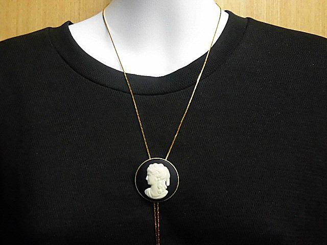 天然石 カメオループタイ(ロングネックレス)　　200720437