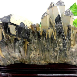 天然石 黒水晶クラスター 台座付 　　200720588 2枚目の画像