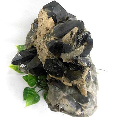 天然石 黒水晶クラスター 台座付 　　200720589 天然石 黒水晶クラスター 台座付 200720589