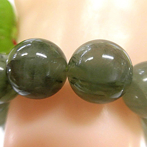グリーンルチル15mm玉ブレスレット 内周18.7cm 　　200720880 グリーンルチル15mm玉ブレスレット 内周18.7cm 200720880