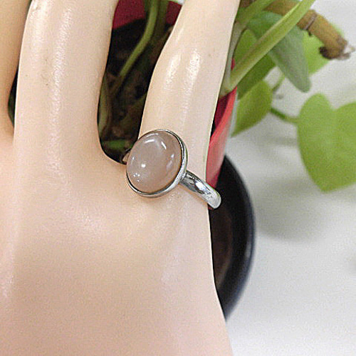 天然石 オレンジムーンストーンリング15号 200720992 指輪・リング  