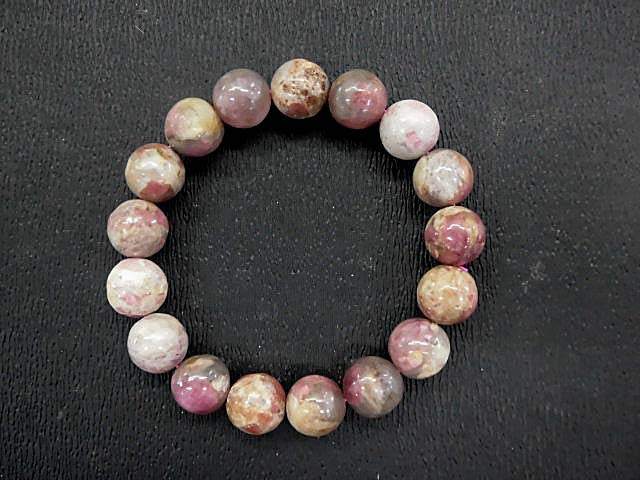 天然石 ピンクトルマリン11.5mm玉ブレスレット 内周18.6ｃｍ        171221230
