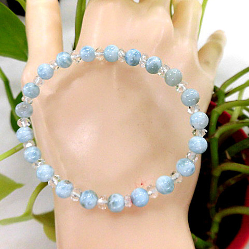 マダガスカルローズクォーツ・ムーンストーン 2連マクラメ編み