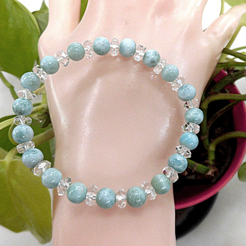 ⭐︎【天然】ラリマー ブレスレット 8.1mm