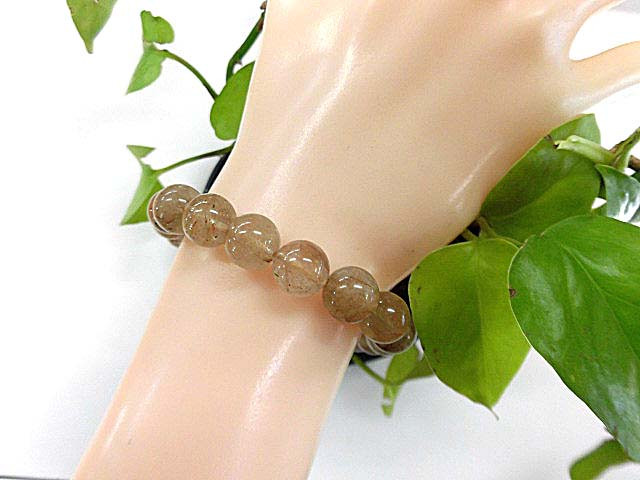 天然石 銅針ルチルクォーツ10.5ｍｍ玉ブレスレット 内周19cm　　　190312887