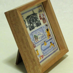 歳時記の家シリーズ・銭湯（クロスステッチ　刺繍） 3枚目の画像