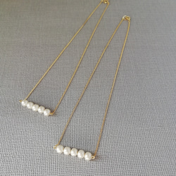 棉質珍珠線項鍊 N101 正式 第5張的照片