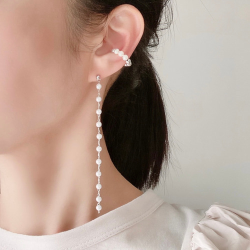 特集掲載】ロングパールピアス＆イヤーカフセット イヤーカフ cocora 
