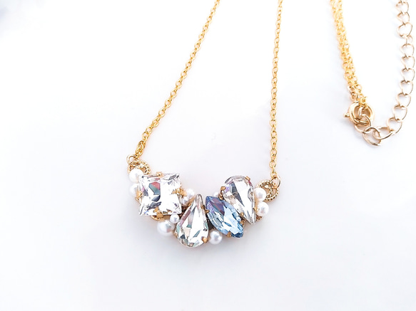 クリアビジューネックレス N095 ネックレス・ペンダント cocora 通販