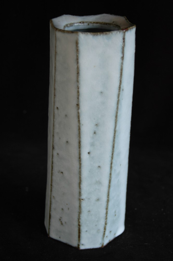 Creema限定　２４、白釉面取花入れＡ