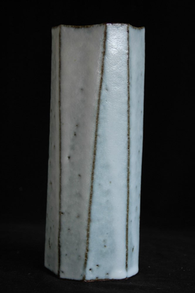 Creema限定　２４、白釉面取花入れＡ