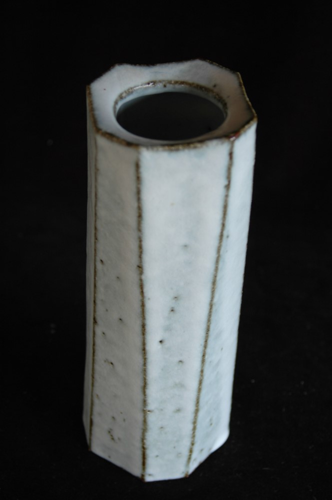 Creema限定　２４、白釉面取花入れＡ