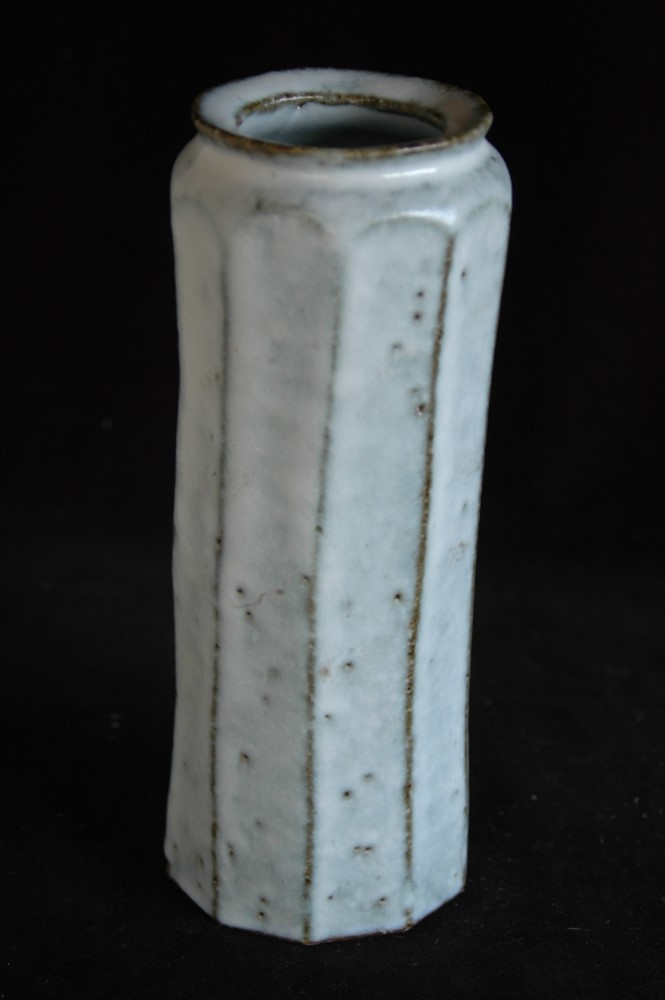 Creema限定　２５、白釉面取花入れＢ