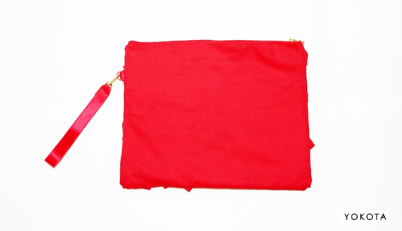 Ribbon clutch bag (RED) 2枚目の画像