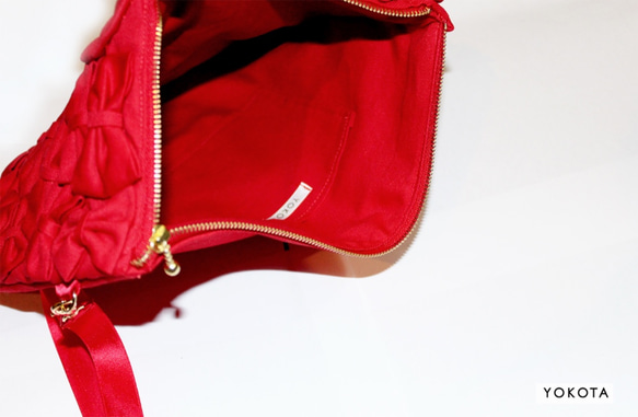 Ribbon clutch bag (RED) 3枚目の画像