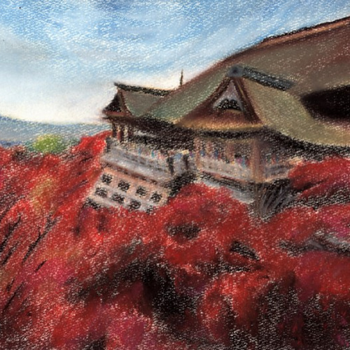 京都清水寺の紅葉 絵画 horikan 通販 950728｜Creema(クリーマ)