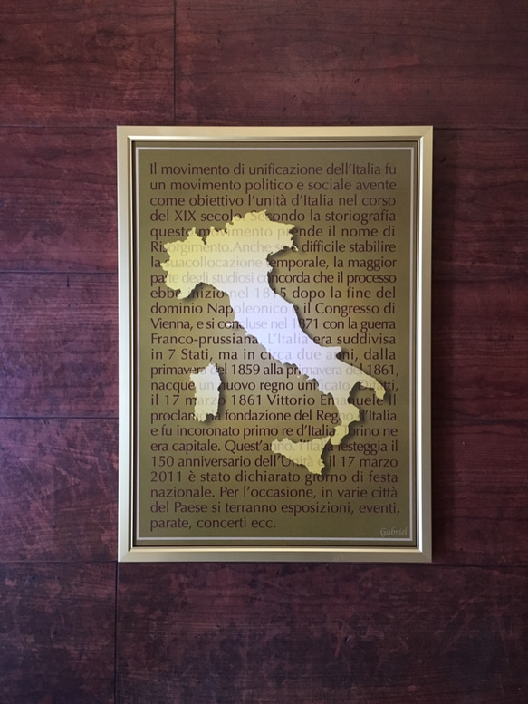 イタリアポスター【Italia-Oro】知的な雰囲気漂うポスター♥︎ 1枚目の画像