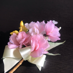 八重桜のコサージュNo1 4枚目の画像