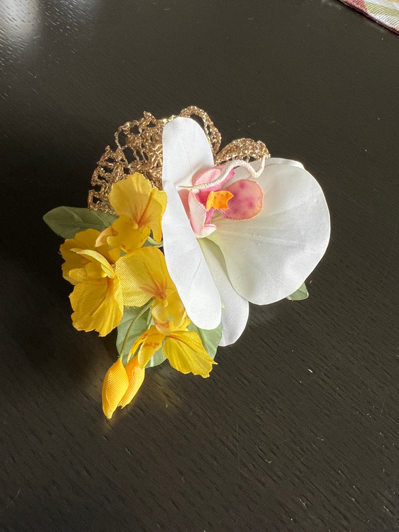 胡蝶蘭のコサージュ(ピンク)　クリアケース付き 3枚目の画像