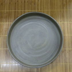 栗色の大皿 約25cm 2枚目の画像