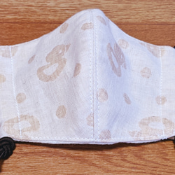 オーガニックコットンガーゼの立体マスク  (薄いベージュ·アヒル柄) 2枚目の画像
