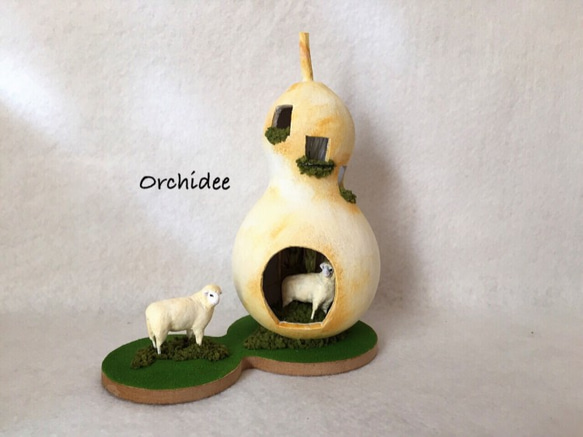 瓢箪羊舎 イエロー 立体・オブジェ Orchidee 通販 768319｜Creema