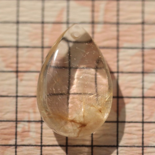 大粒ルチルクォーツ ペアシェイプ　穴あき 大粒ルチルクォーツ ペアシェイプ 穴あき - メルカリ