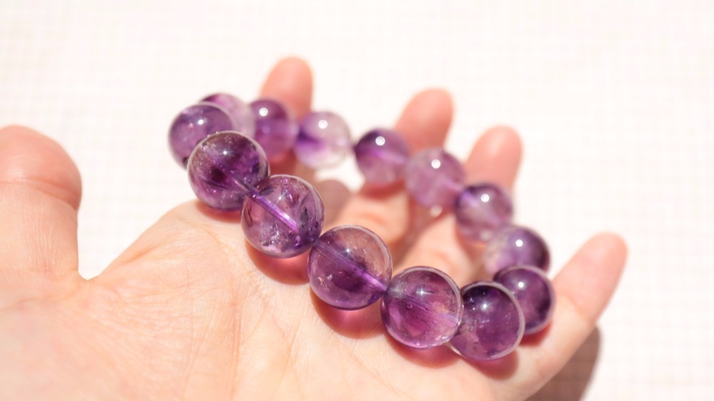 スーパーセブン˚✧₊⁎アメジスト 虹入り 穴あき セイクリッドセブン˚✧₊