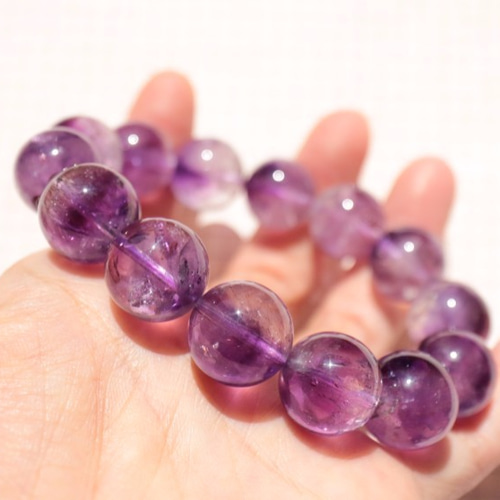 虹入り＞アメジストエレスチャル 15.5mm【パワーストーン