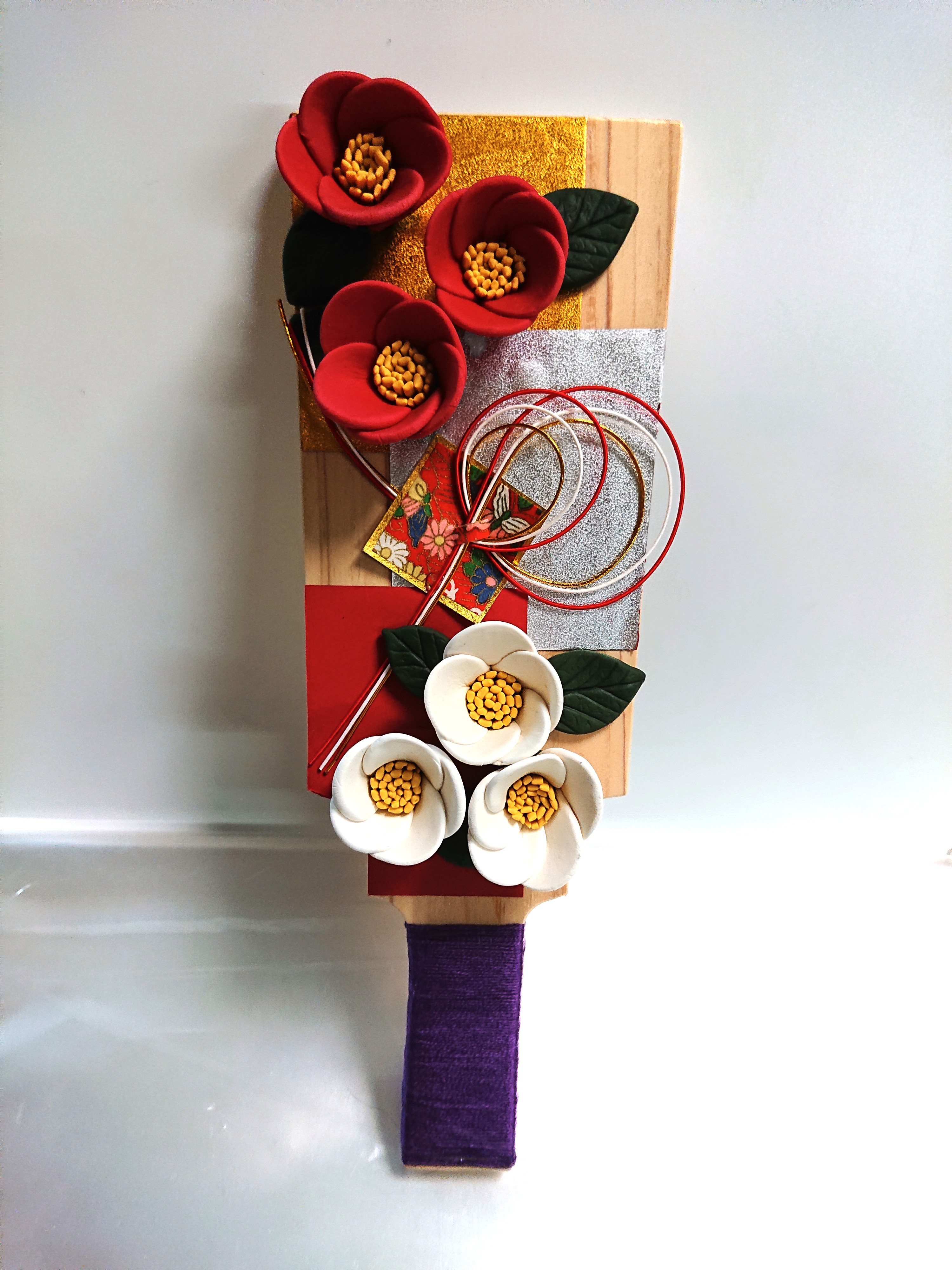 ハンドメイド　お正月　羽子板　編みぐるみ　インテリア
