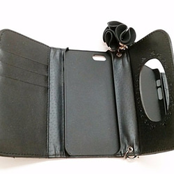 【iPhone6/6s】ハンドバッグの型の大人可愛いiPhoneケース（ブラック） 3枚目の画像