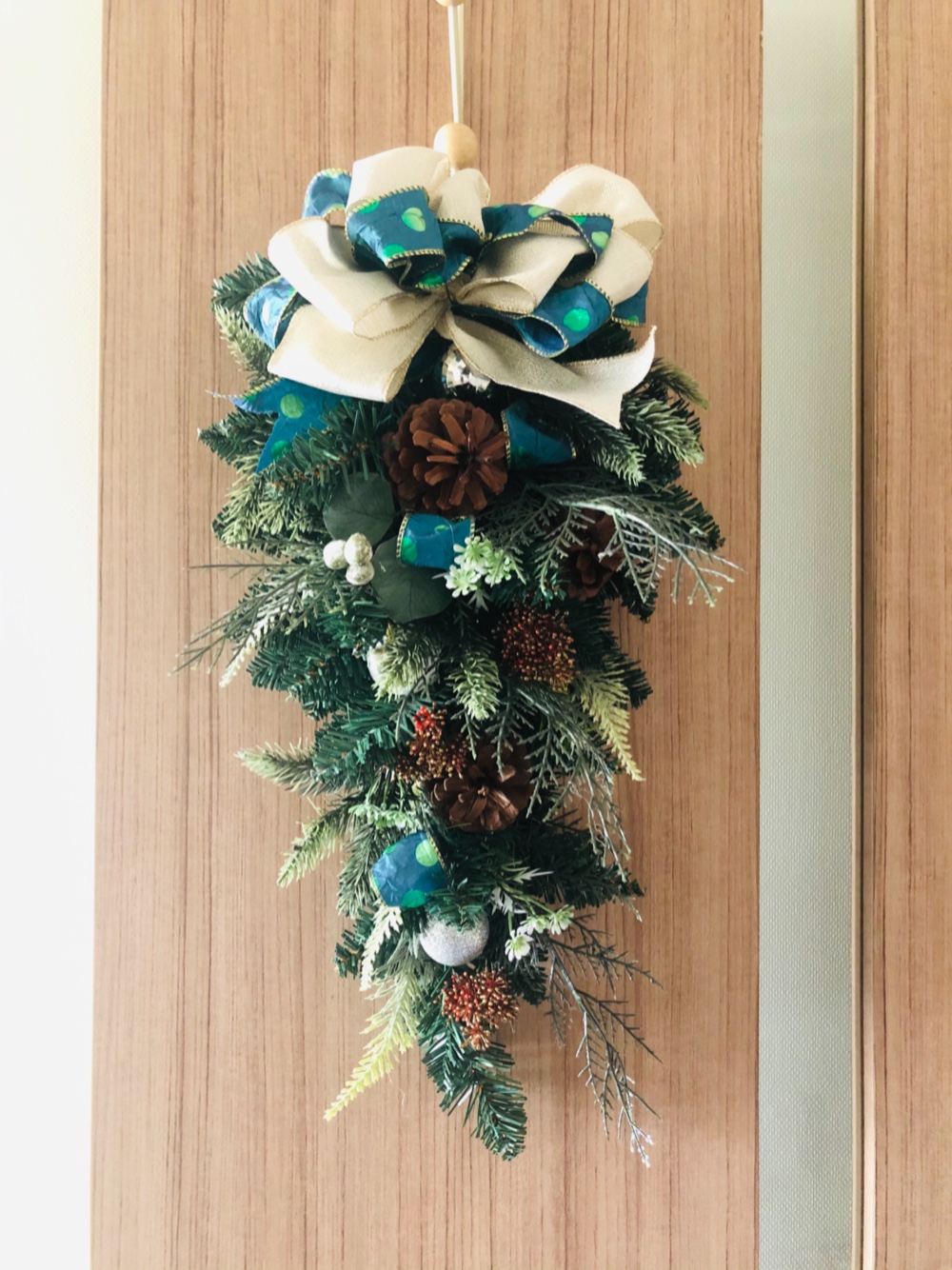 新作)◆約60㎝　大きいクリスマススワッグ（ご希望のカラーでお作りいたします）