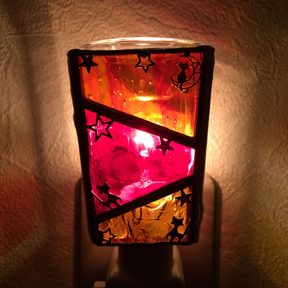 ステンドグラスアロマランプ灯カラー 1枚目の画像