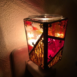 ステンドグラスアロマランプ灯カラー 3枚目の画像