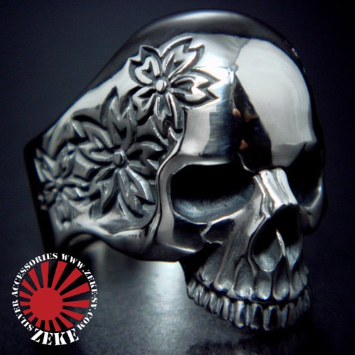 hana髑髏 桜花〔オウカ〕リング （髑髏 スカル 和柄） 指輪・リング