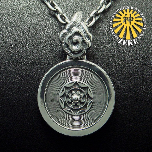 ◇天命堂制作◇【月読命】純銀ペンダントトップ ・八咫の鏡◇ 純銀製