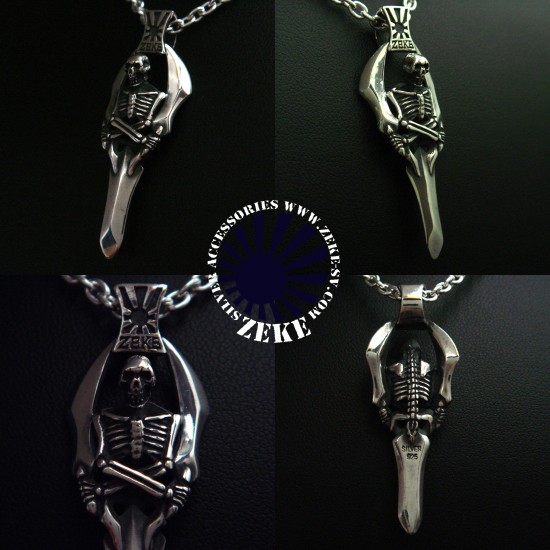 ハンターオブスカルペンダントトップ　（髑髏　ドクロ　ダガー）