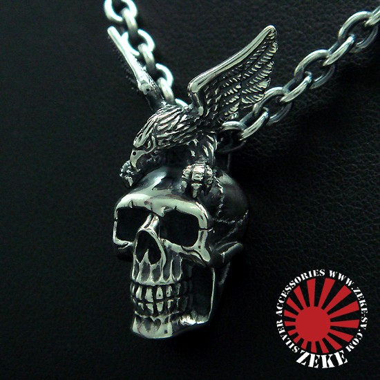 エースキラー　ペンダントトップ　（鷹　髑髏　スカル　旭日旗　日章旗）