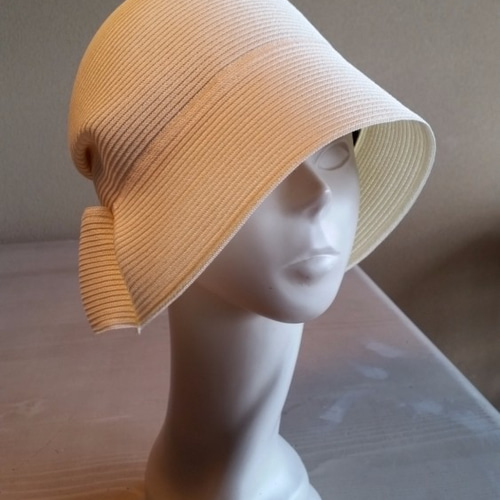 ペーパー・ブレードのリボンクロッシェ(ホワイト)［再販］ ハット