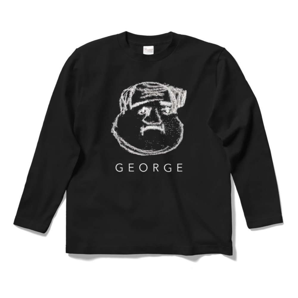【特集掲載】“GEORGE” Long Sleeve T-shirts　ブラック　黒　送料無料