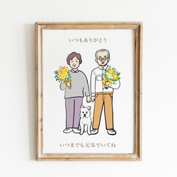 【ギフト】似顔絵アートポスター⭐️送料無料⭐️名入れ／ラッピング無料 10枚目の画像