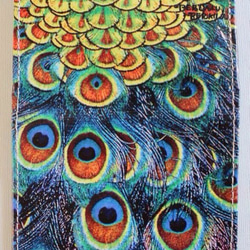 孔雀の蛇革カードケース 1枚目の画像