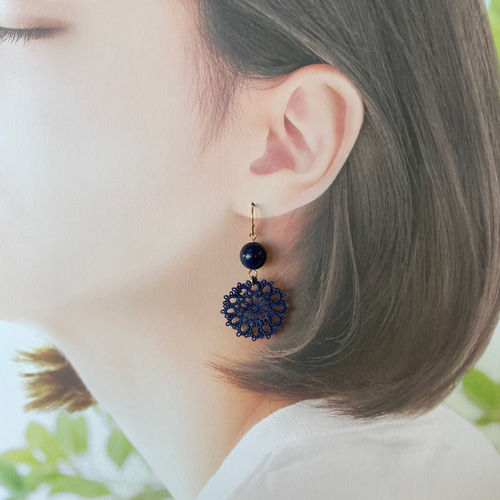 お好きなお色で⚘タティングレース❅ピアス/イヤリング