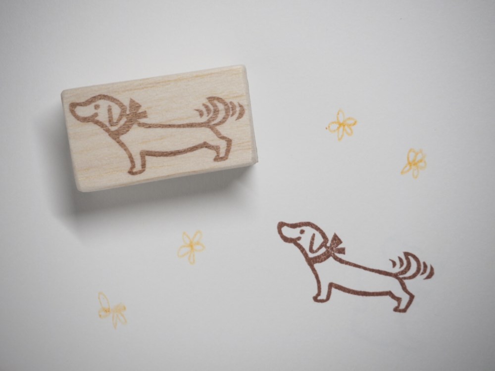 消しゴムはんこNo.67 ご機嫌 ちびくま