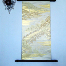琳和和風 純金箔  近江八景織物壁掛軸 1枚目の画像
