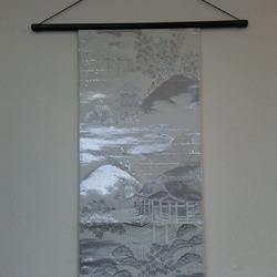 琳和 和風  プラチナ二重織  山に清水寺掛け軸 1枚目の画像