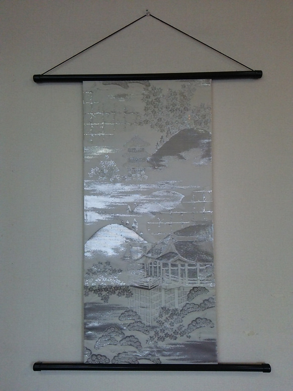 琳和 和風  プラチナ二重織  山に清水寺掛け軸 1枚目の画像