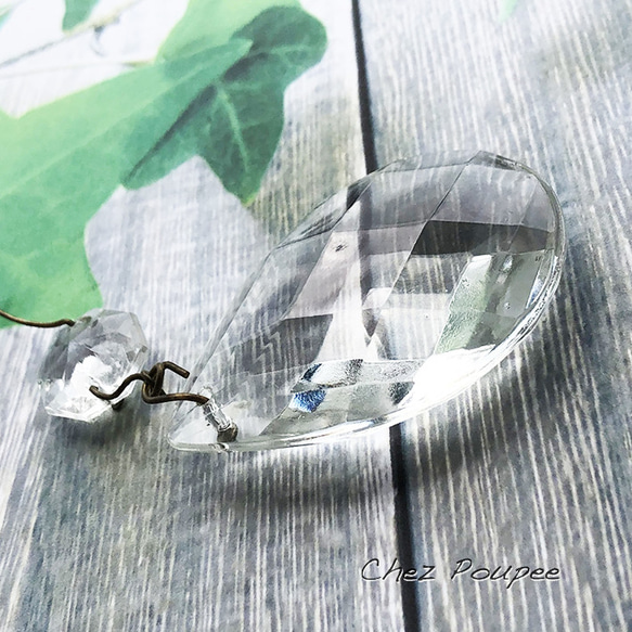 ビンテージ シャンデリア ガラスパーツF 1枚目の画像