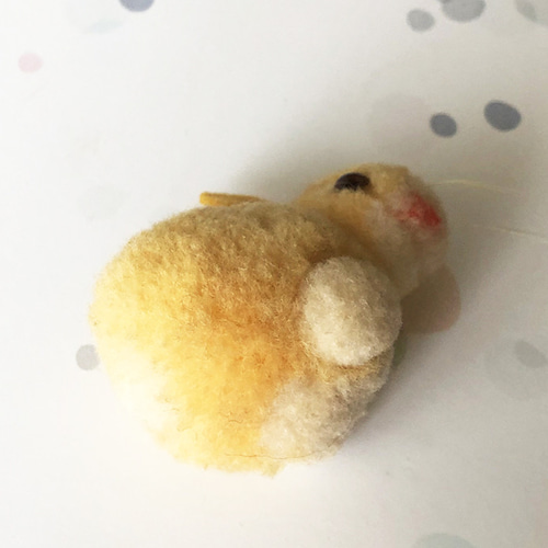 アンティークシュタイフのポンポンウサギ シュタイフ ポンポンうさぎ Steiff Woolen Rabbit 6㎝ ピンク