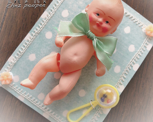 えま、ブローチとセルロイド人形のセット えま、ブローチとセルロイド人形のセット えま、ブローチとセルロイド